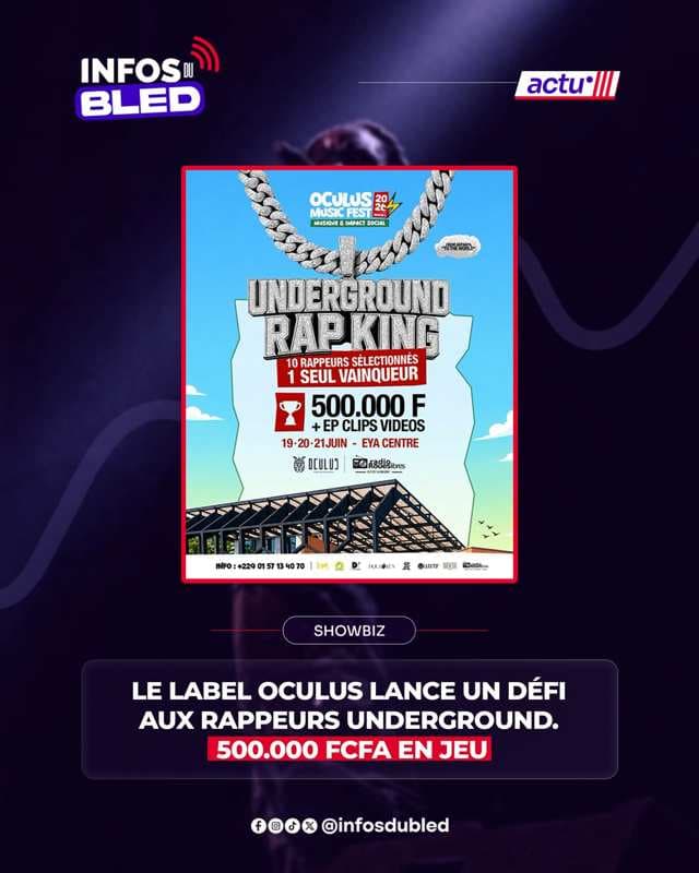 Underground Rap King : le label Oculus relance la compétition du rap béninois