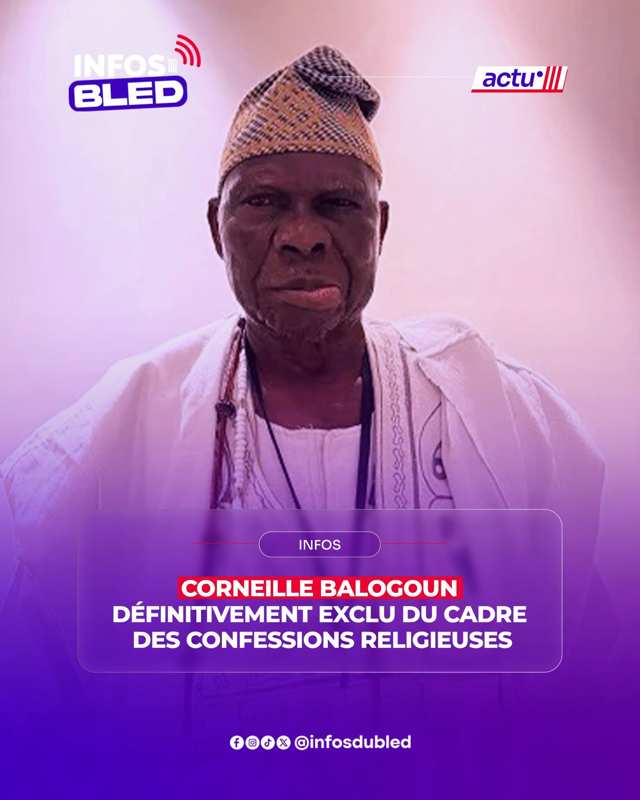 Le Cadre des confessions religieuses exclut définitivement Corneille Balogoun Couchoro