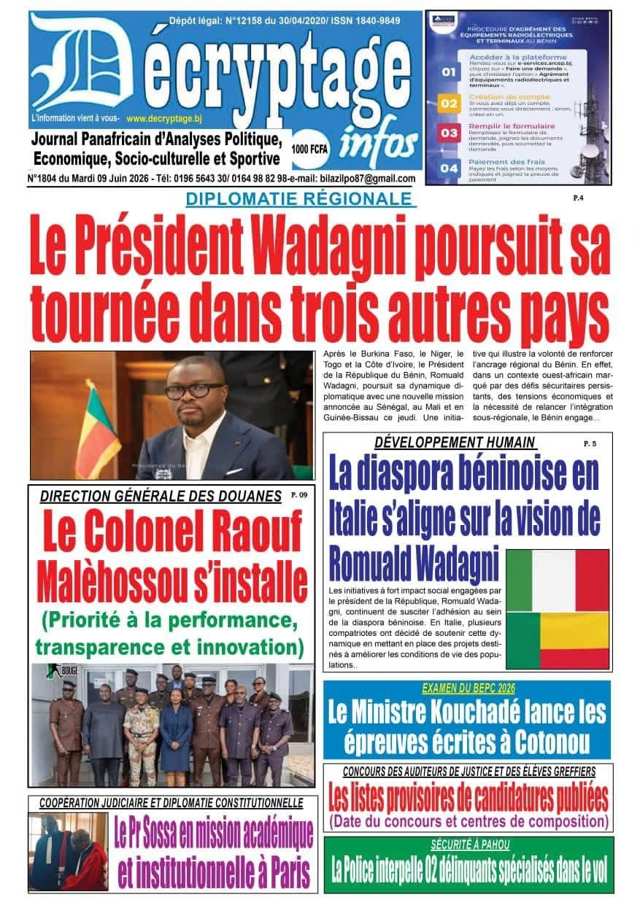 Revue de presse : ce que titrent les quotidiens béninois aujourd'hui