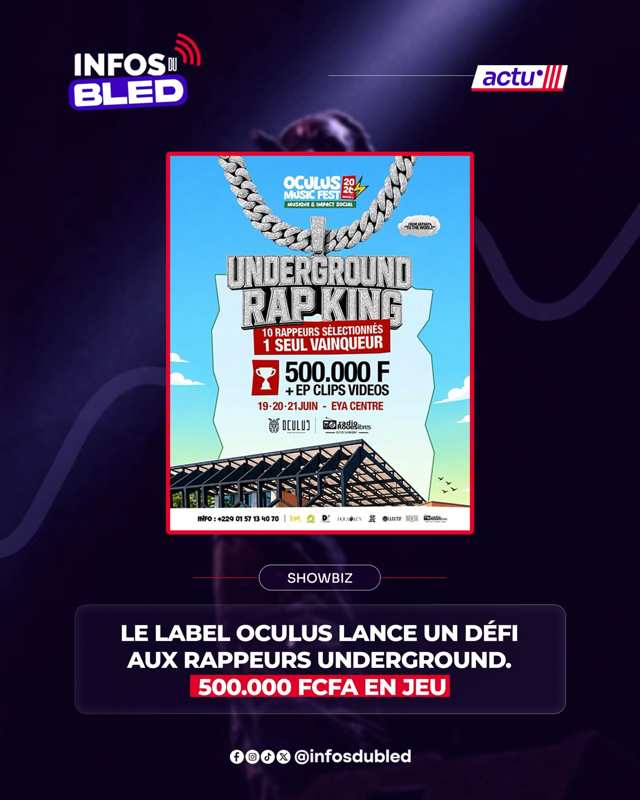 Underground Rap King : le label Oculus relance la compétition du rap béninois
